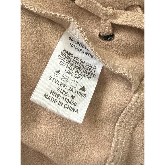 Lulumari Faux Suede Fringe Jacket Women’s M Boho Hippie Western Festival Indie - Picture 10 of 14